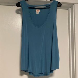 Mossimo blue deep scoop neck tank top size medium